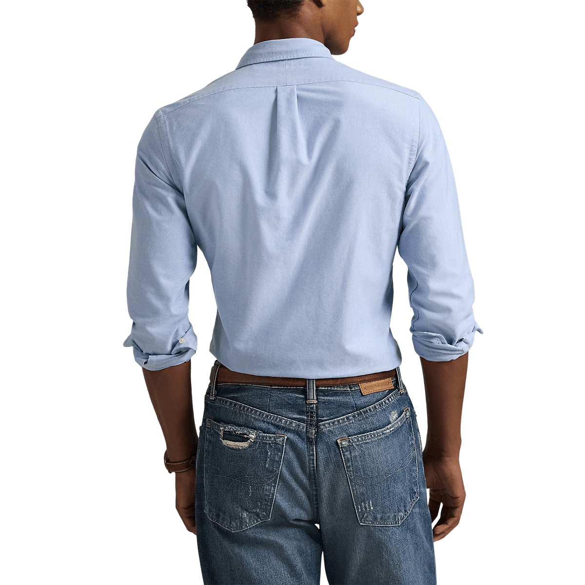 POLO RALPH LAUREN - Chemise Oxford cintrée Bleu ciel