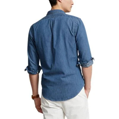 Polo Ralph Lauren - Chemise oxford cintrée denim