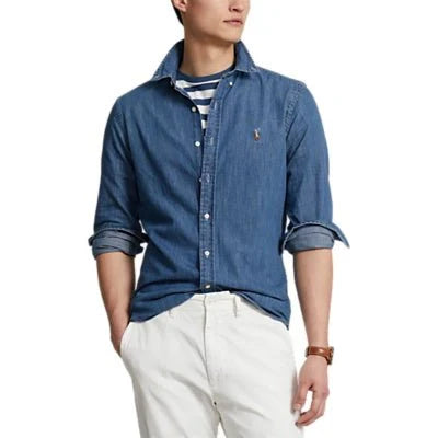 Polo Ralph Lauren - Chemise oxford cintrée denim