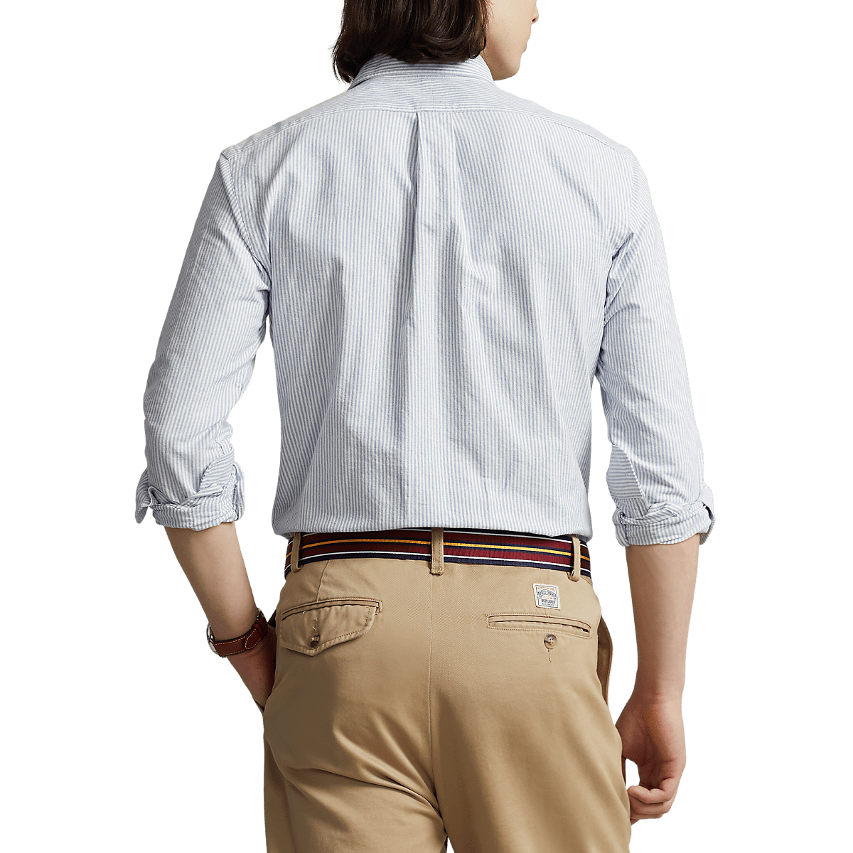 POLO RALPH LAUREN - Chemise Oxford coupe ajustée Bleu rayé