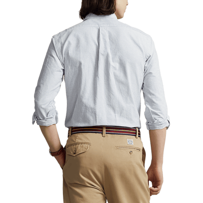 POLO RALPH LAUREN - Chemise Oxford coupe ajustée Bleu rayé