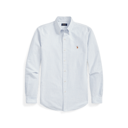 POLO RALPH LAUREN - Chemise Oxford coupe ajustée Bleu rayé - Lothaire