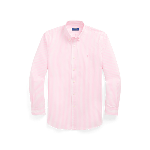 POLO RALPH LAUREN - Chemise rayée ajustée popeline stretch Rose et blanc - Lothaire