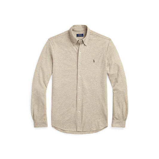 POLO RALPH LAUREN - Chemise ultra - légère en coton piqué Beige - Lothaire