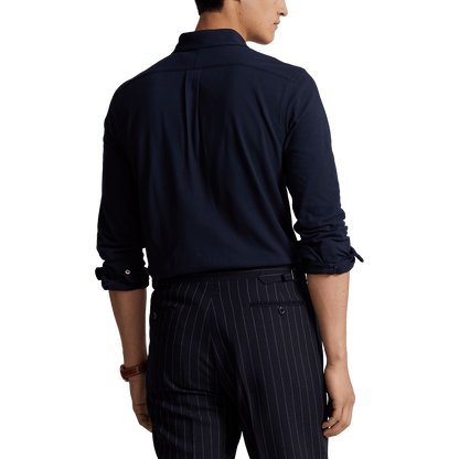 POLO RALPH LAUREN - Chemise ultra-légère en coton piqué Bleu marine