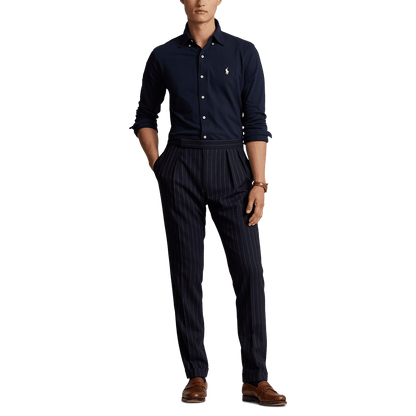 POLO RALPH LAUREN - Chemise ultra-légère en coton piqué Bleu marine