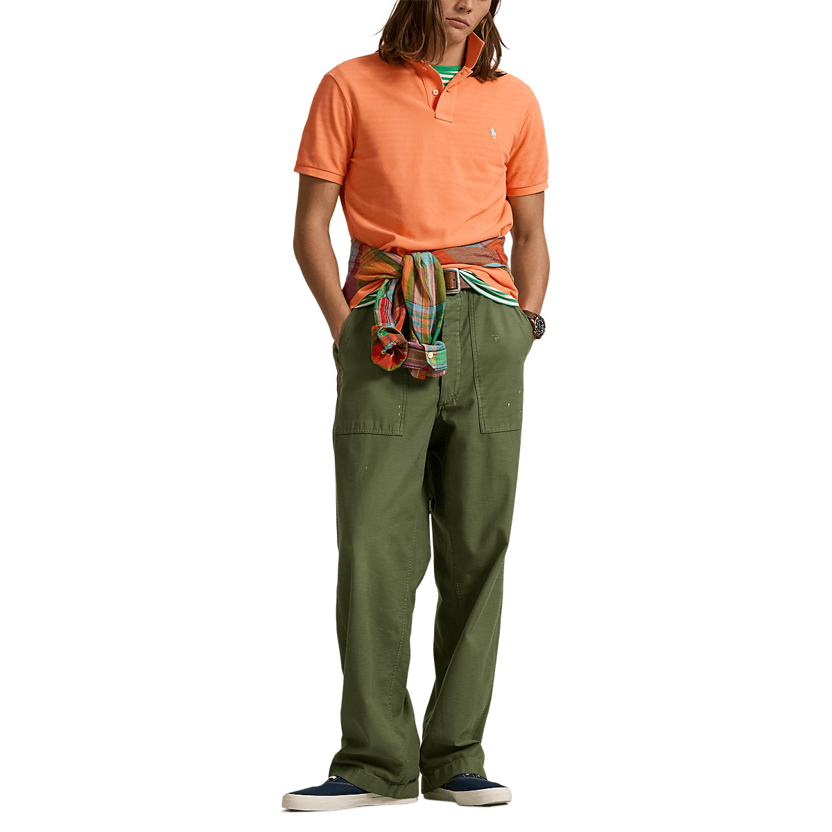 POLO RALPH LAUREN - Le polo iconique en coton piqué Orange