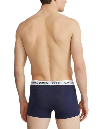 Polo Ralph Lauren - Pack de 3 boxers marine / blanc