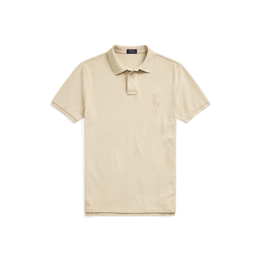 POLO RALPH LAUREN - Polo Big Pony en piqué coupe ajustée Beige - Lothaire