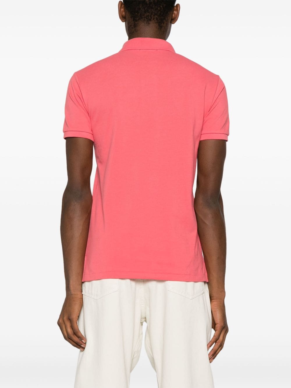 Polo Ralph Lauren - Polo cintré en coton piqué Pale Red