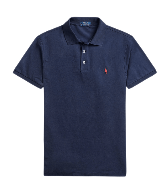 Polo Ralph Lauren - Polo cintré en coton piqué stretch Refined navy - Lothaire