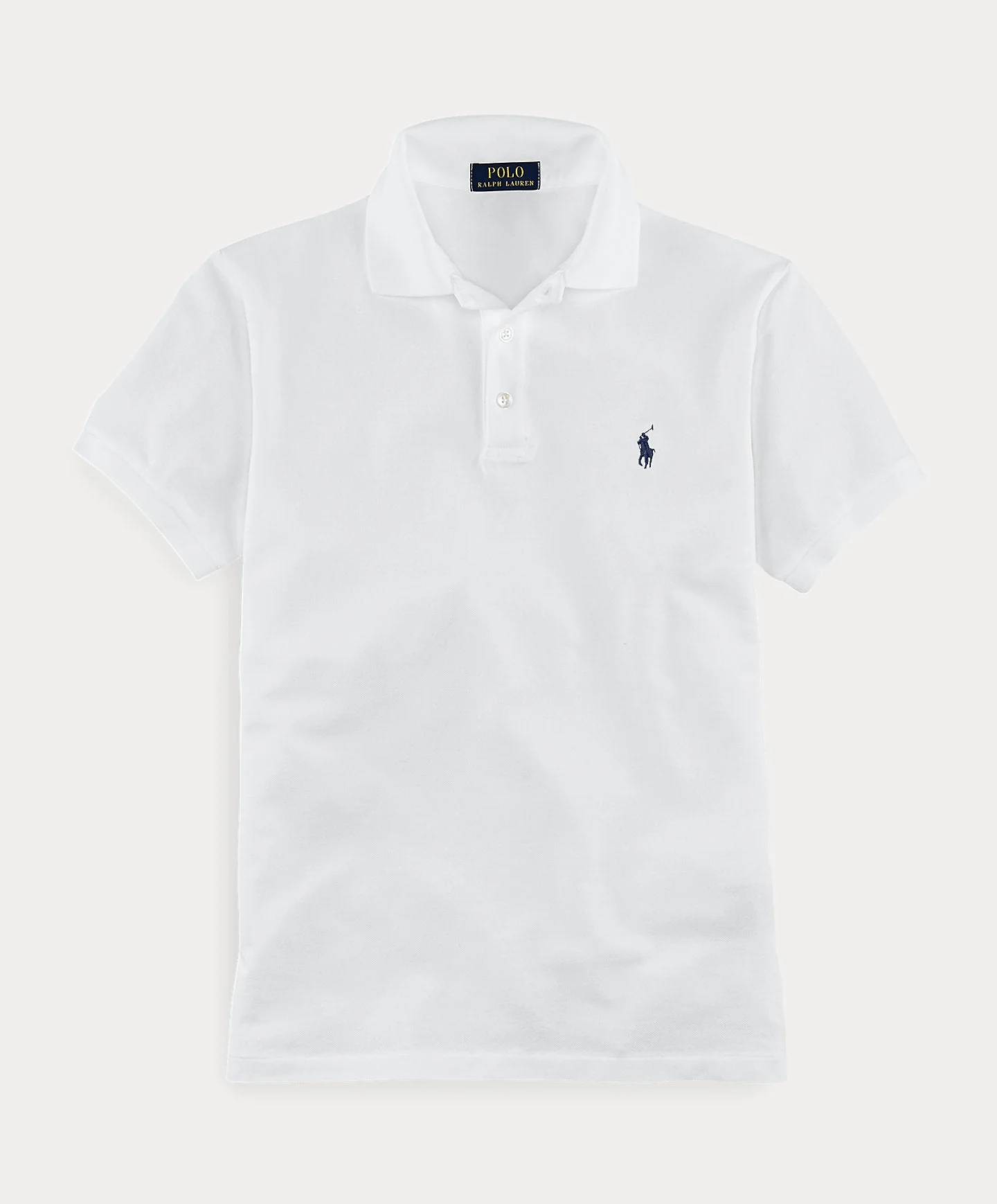 Polo Ralph Lauren - Polo white cintré en coton piqué stretch - Lothaire