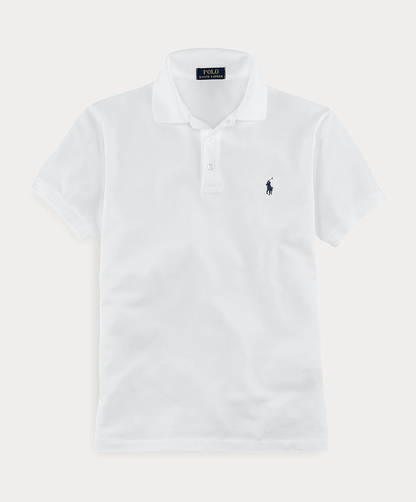Polo Ralph Lauren - Polo white cintré en coton piqué stretch - Lothaire