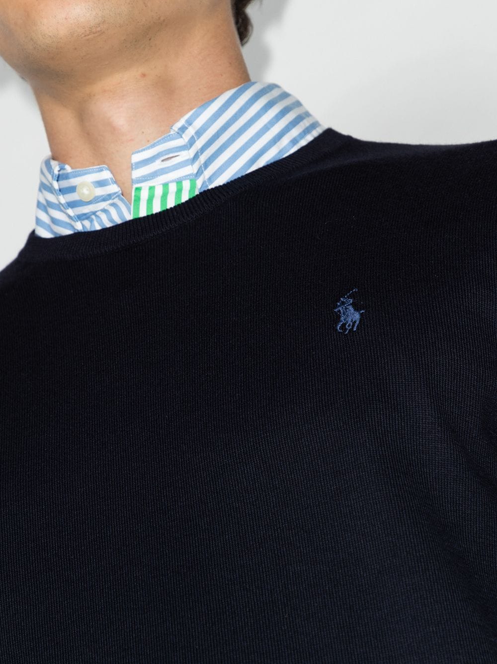 Polo Ralph Lauren - Pull cintré en coton Hunter Navy