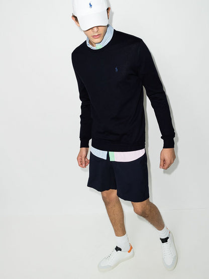 Polo Ralph Lauren - Pull cintré en coton Hunter Navy