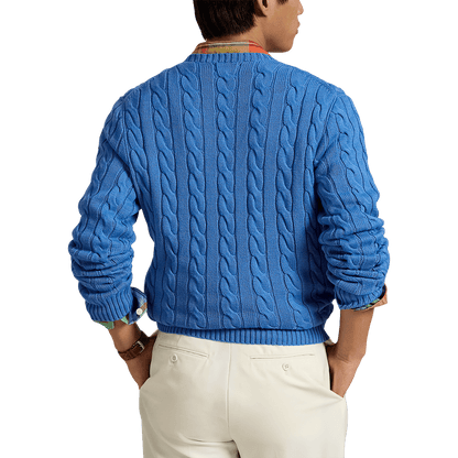 POLO RALPH LAUREN - Pull en coton torsadé Bleu