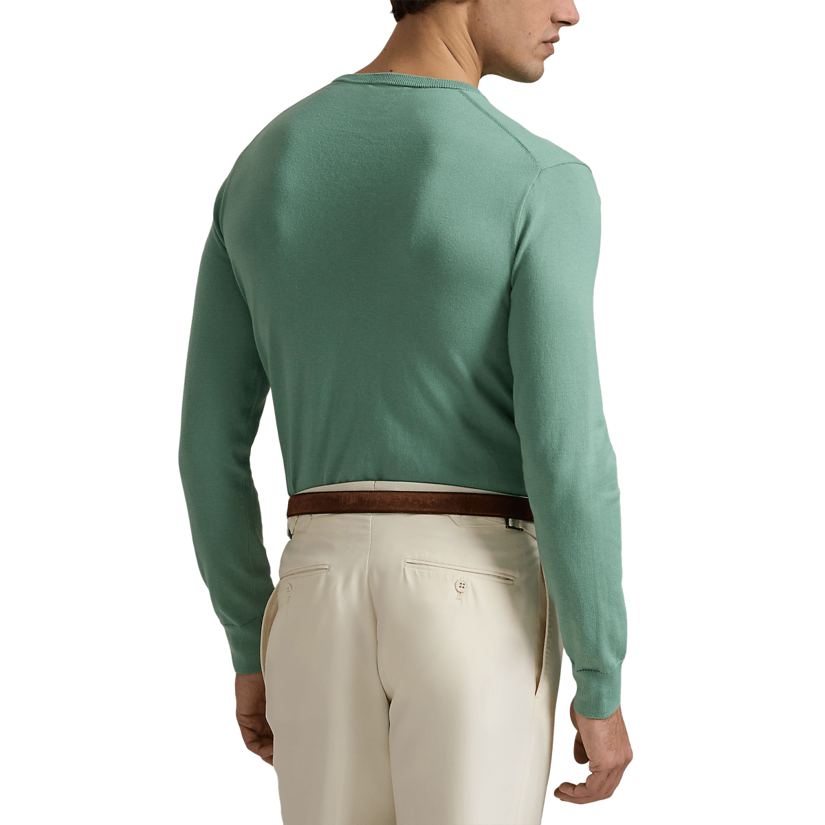 POLO RALPH LAUREN - Pull Slim Fit en coton texturé Vert