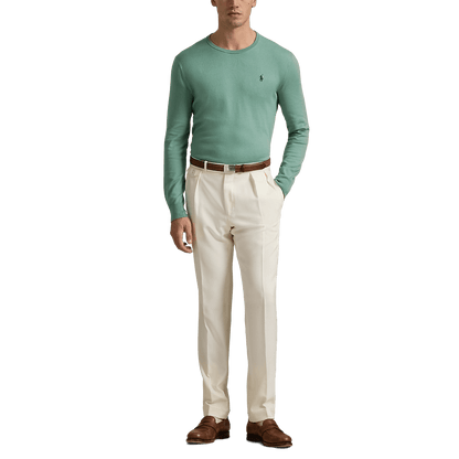 POLO RALPH LAUREN - Pull Slim Fit en coton texturé Vert