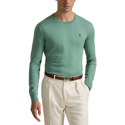 POLO RALPH LAUREN - Pull Slim Fit en coton texturé Vert