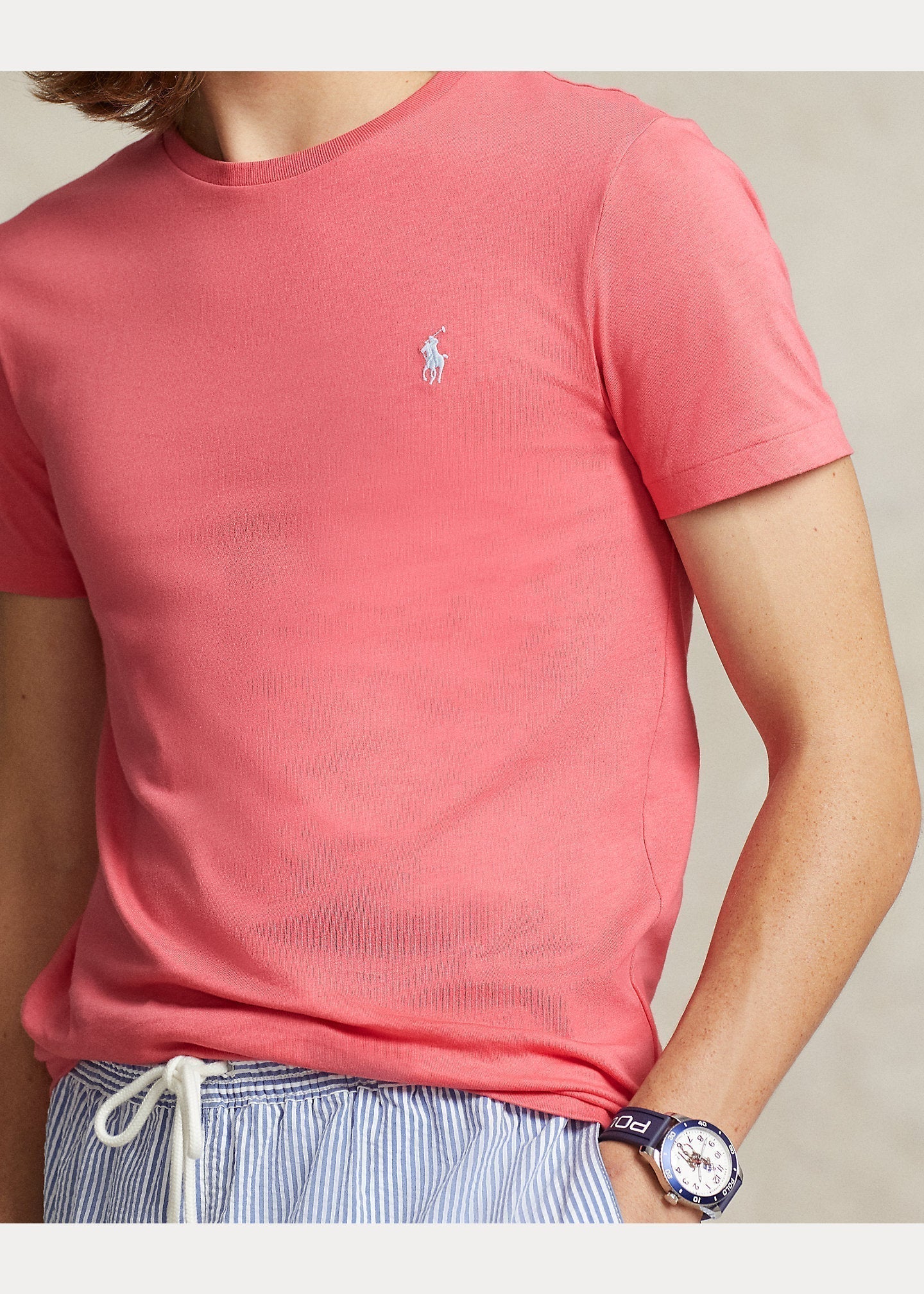 Polo Ralph Lauren - T-shirt col rond en jersey coupe ajustée C7194