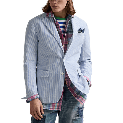 POLO RALPH LAUREN - Veste de costume Polo Soft Modern Fit Bleu e Blanc