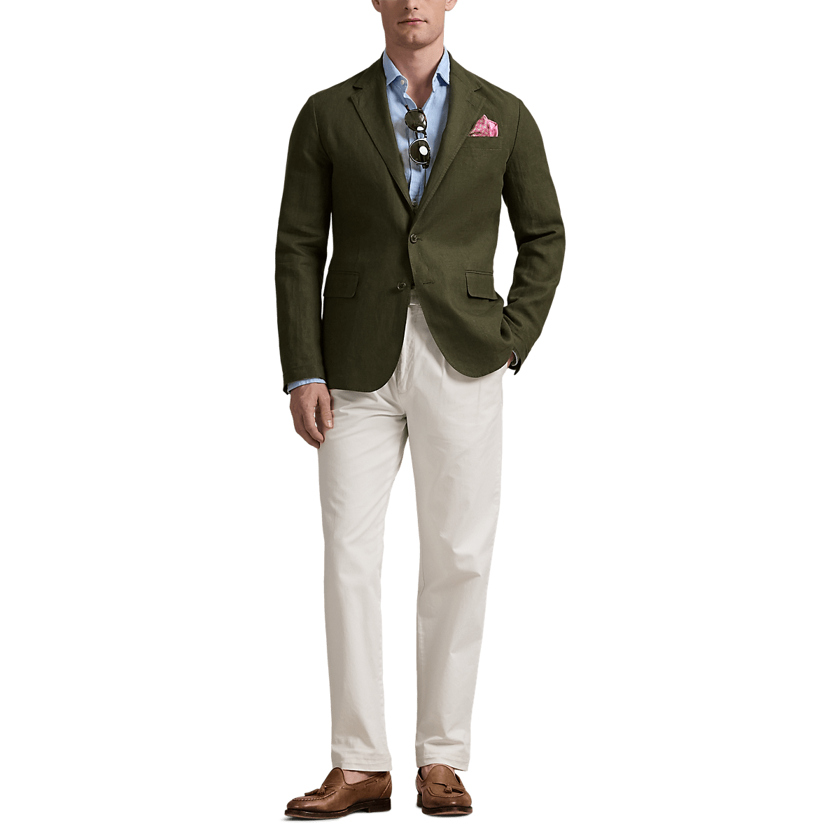 POLO RALPH LAUREN - Veste de costume Polo Soft Modern Fit Vert Kaki