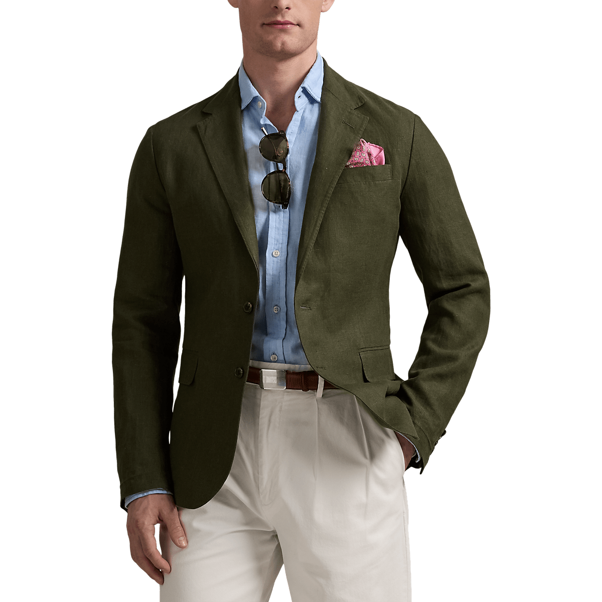 POLO RALPH LAUREN - Veste de costume Polo Soft Modern Fit Vert Kaki