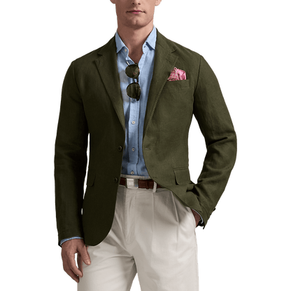 POLO RALPH LAUREN - Veste de costume Polo Soft Modern Fit Vert Kaki