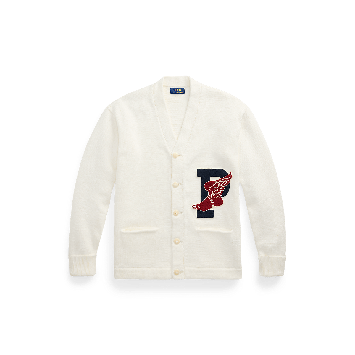 RALPH LAUREN - Cardigan P - Wing en coton Blanc - Lothaire