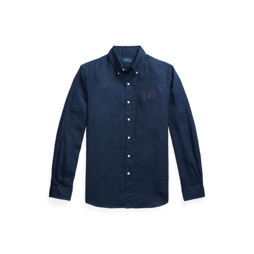 RALPH LAUREN - Chemise en lin Custom Fit Bleu marine - Lothaire