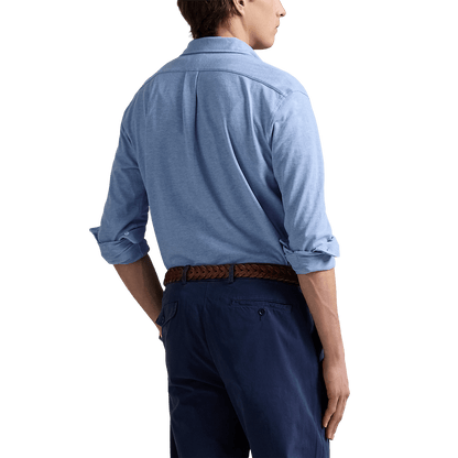 RALPH LAUREN - Chemise ultra-légère en coton piqué Bleu