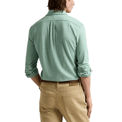 RALPH LAUREN - Chemise ultra-légère en coton piqué Vert d'eau