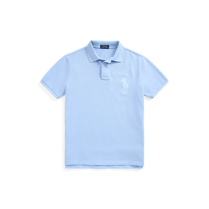 RALPH LAUREN - Polo Big Pony en piqué coupe ajustée Bleu ciel - Lothaire