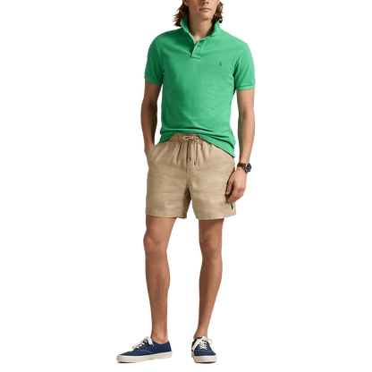 RALPH LAUREN - Polo coupe ajustée en piqué Vert