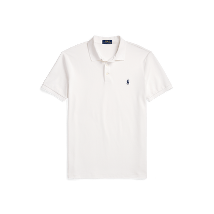 RALPH LAUREN - Polo en piqué stretch Custom Slim Fit Blanc - Lothaire