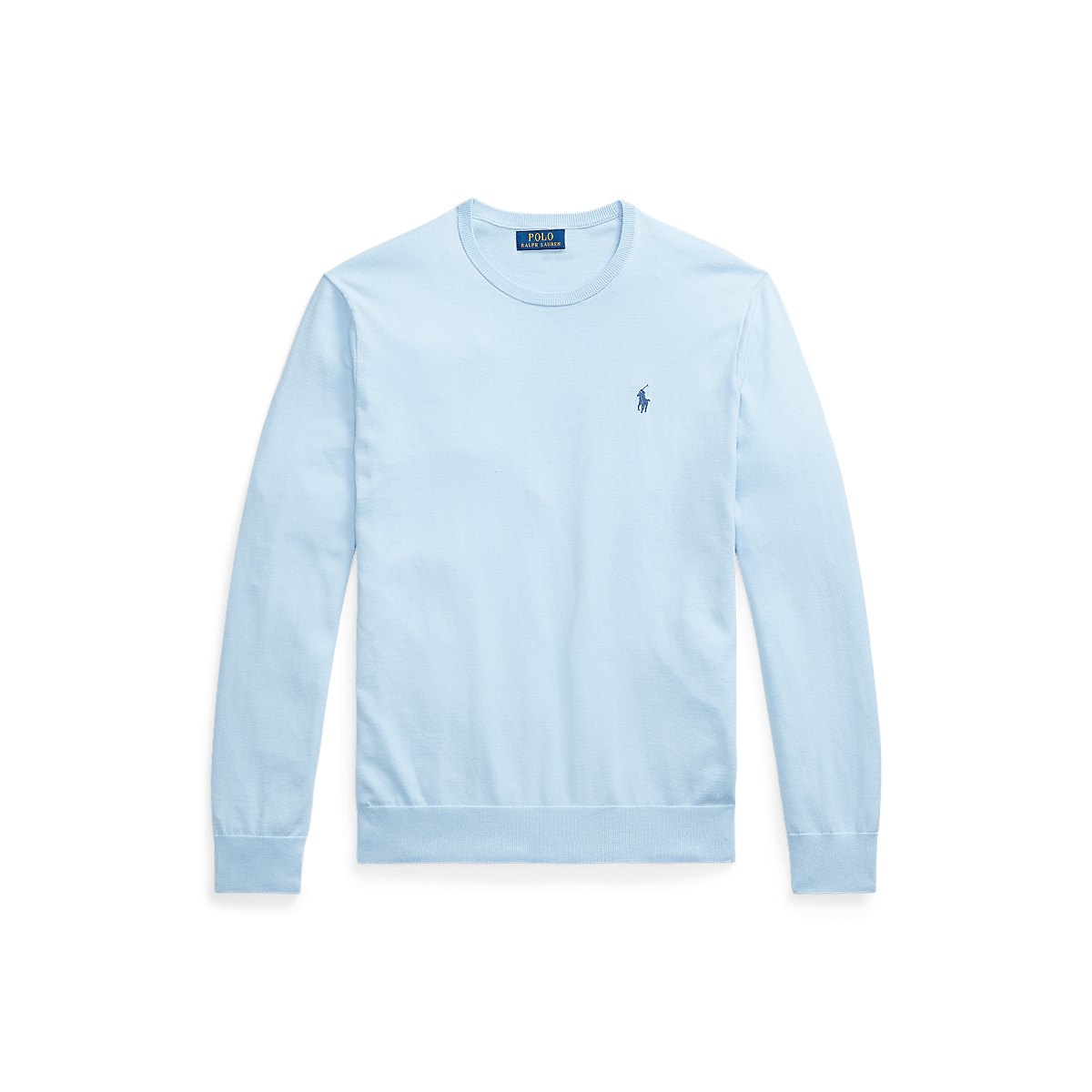 RALPH LAUREN - Pull Slim Fit en coton texturé Bleu ciel - Lothaire