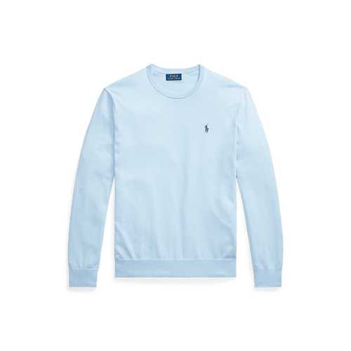 RALPH LAUREN - Pull Slim Fit en coton texturé Bleu ciel - Lothaire