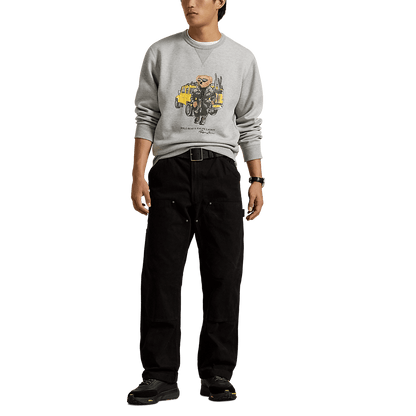 RALPH LAUREN - Sweat Polo Bear en maille double Gris