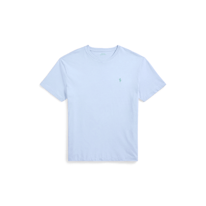 RALPH LAUREN - T-shirt à col rond Custom Slim Fit Bleu ciel - Lothaire